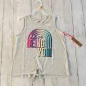 Justice Girls Rainbow Graphic Tank XS (5/6) NWT